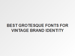 Discover Vintage Identity with Grotesque Fonts